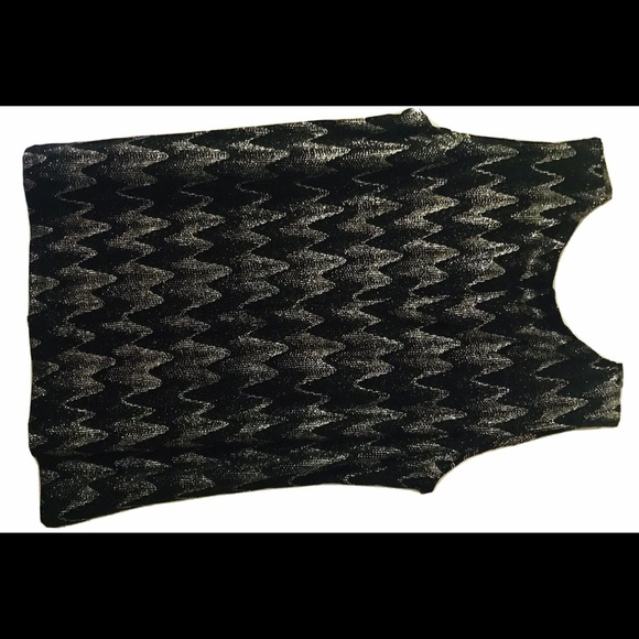 New Vikki Vi Top Black Silver size OX made in USA Dressy - Picture 2 of 16